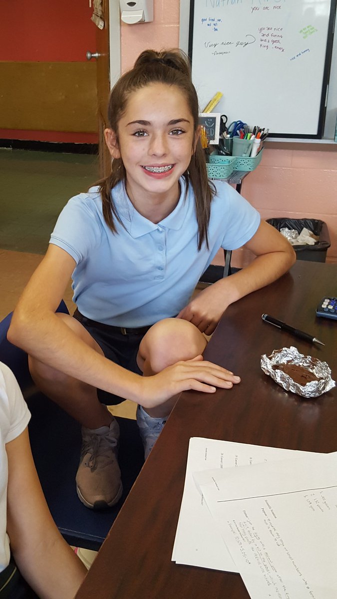 Juliefs77's tweet photo. The eighth graders used their knowledge of scientific notation and dimensional analysis to make fudge in science class this afternoon. #handsonlearning #StCatherineColts https://t.co/HC7L0f7jC6