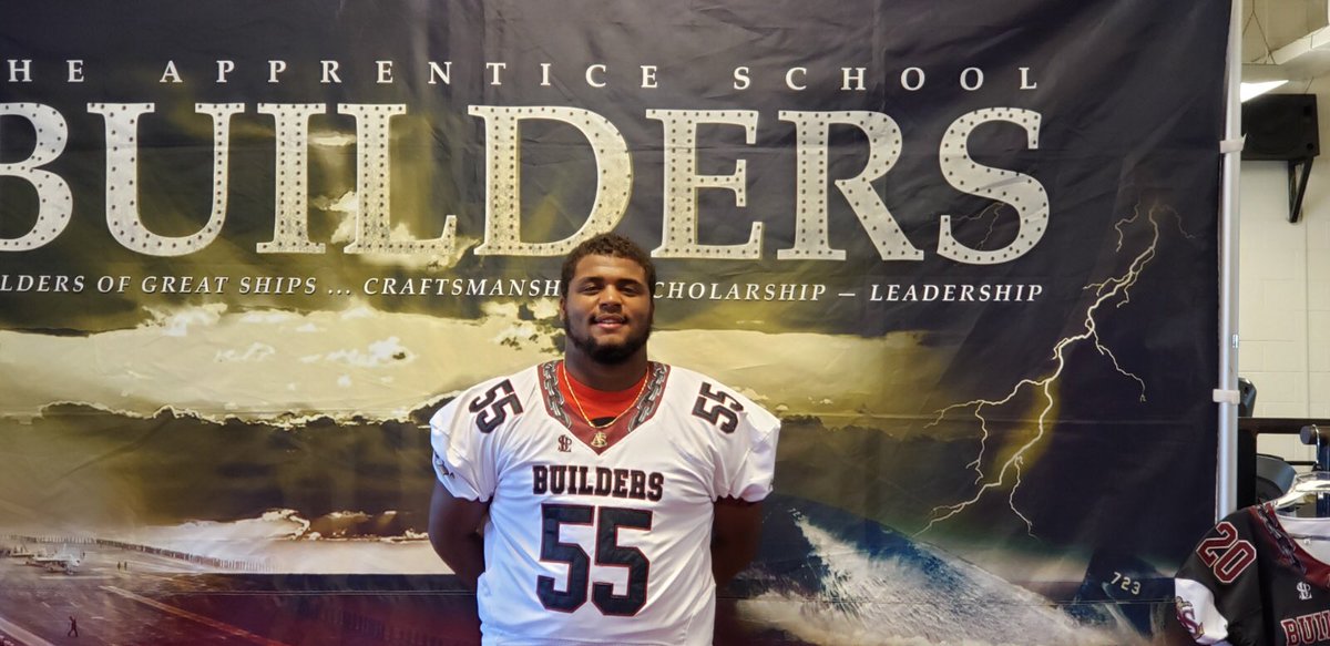tbashby55's tweet photo. Thank you to coach Davis (@ApprenticeHFC) for giving me the opportunity to come check out the school and see what it’s all about! 🏈 #gobuilders #20kbuilder @GoBuilderSports https://t.co/slJn6QwbkX