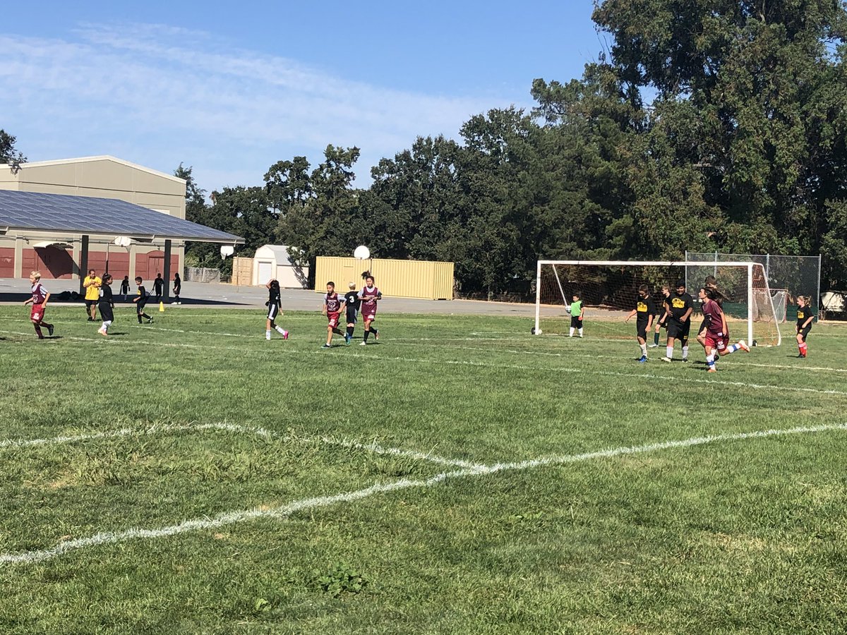 MrMoseleyPHMS's tweet photo. Molly knocks in the first goal of our @PHill_Rams soccer season against the @ValleyViewJags Go Team! #MiddleStrong https://t.co/v2GOTTXki0