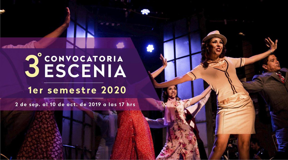 CulturaUdG's tweet photo. 🚨ATENCIÓN🚨
#ESCENIA está abierta a tu propuesta de #ArtesEscénicas!🎭 para el 1er semestre del 2020 (ENE-JUN) 
El Cierre de convocatoria ⏰ es el 10 de octubre del 2019 a las 17 hrs ingresa a la plataforma para registrar tu obra.
PARA MÁS DETALLES...👇 https://t.co/KqiQPupo53