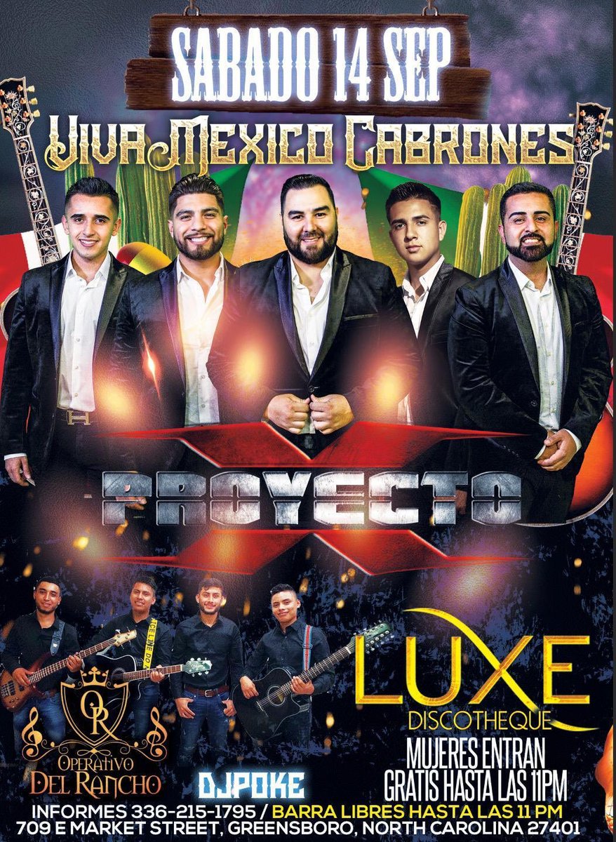 GRUPOPROYECTOX's tweet photo. North Carolina &amp; Nashville Tennessee 
ESTE FIN DE SEMANA!🥳 https://t.co/zbhubPibu5
