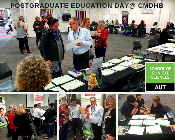 AUTSoCS's tweet photo. Our Academics on the #postgraduatehealth studies roadshow @AUTSoCS #CMDHB #koawatea #nursing #midwifery #healthleadership #healthindustry #healthprofessionals #postgraduate #healthresearch @AUTuni https://t.co/qlRCl7WsnV