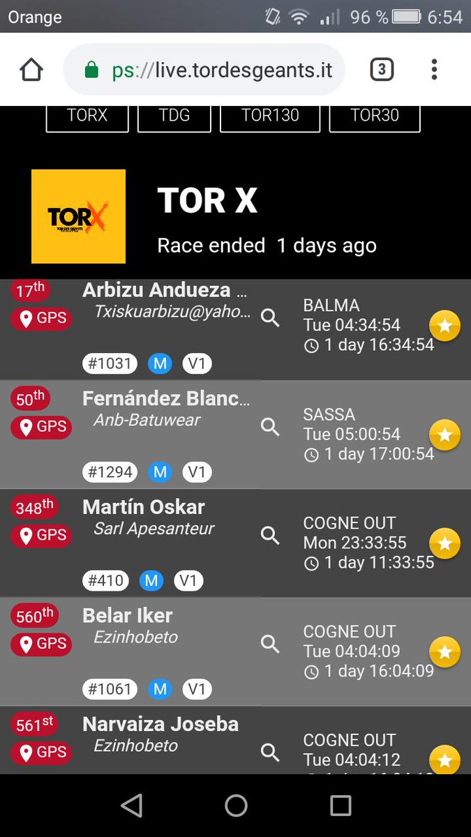 EHultratrail's tweet photo. #torlive
📍Cogne 106/330
Todos los vacos han pasado ya por este punto, continuando todos en carrera. Dos corredores en el top50.
#torX #tordesgeants https://t.co/zJ34XWYX49