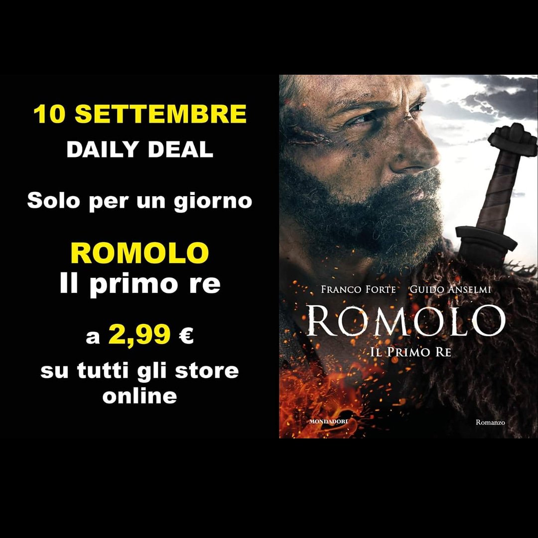 RomoloIlPrimoRe's tweet photo. Oggi è un giorno interessante, per chi è appassionato di storia romana. Il romanzo "Romolo - Il primo re" (Mondadori) solo per la giornata sarà in offerta su tutti gli store online a 2,99 euro, nel formato ebook. Non fatevelo sfuggire! 🔥
.
#StoriaRomana #RomoloIlPrimoRe #Romolo https://t.co/CnqvSrIt2F