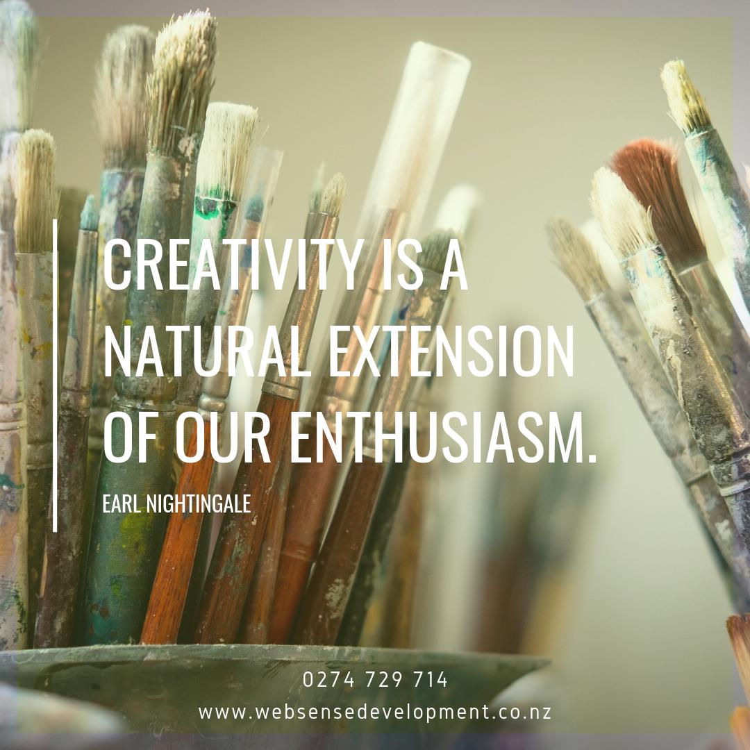 WebsenseDev's tweet image. Creativity is a natural extension of our enthusiasm. - Earl Nightingale buff.ly/2ThLftD #websensedevelopment #wellingtondesigners  #SEO #searchengineoptimisation #websitedesign #webdesignWellington #webdevelopment #websitedevelopmentWellington #FreeSEOconsultation
