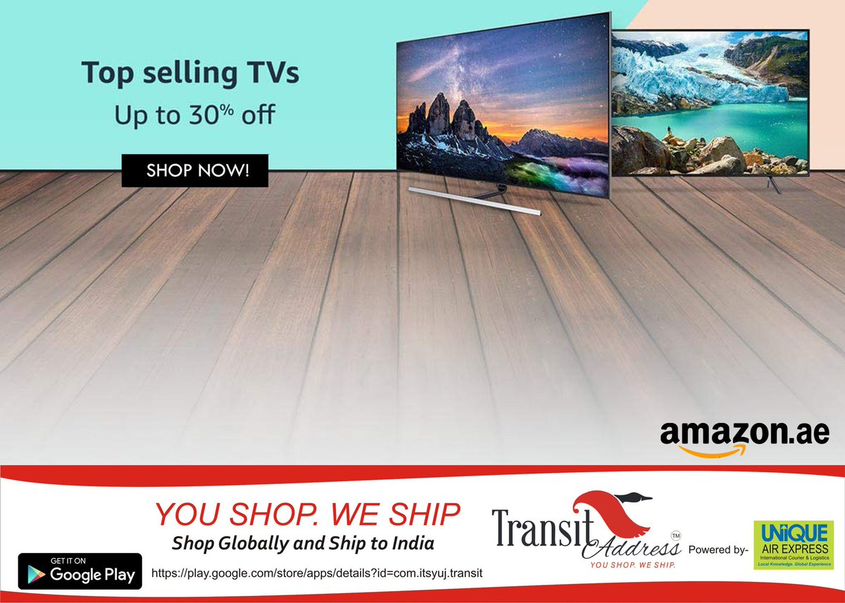TransitAddress's tweet photo. Top Selling TVs! Up to 30% off! Buy through Transit Address and Save more!
Product link: https://t.co/UjqJeHXXBn
#Shopping #International #Import #Delivery #India #UAE #AmazonAE #TV #SaveMore #TuesdayThoughts #TuesdayMorning #TuesdayMotivation https://t.co/CHnaj1oS09