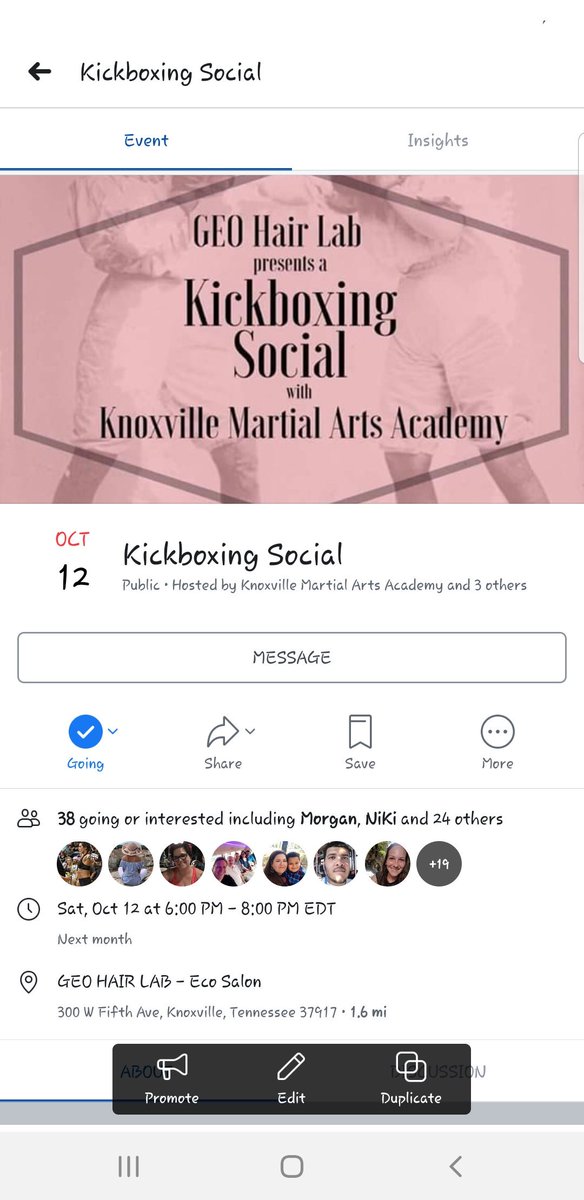 Event ticket link is up with the official event over on fb! Excited to host this Kickboxing Social with <a href="/KnoxMma/">Knox-mma Academy</a>
And <a href="/GEOHAIRLAB/">GEO HAIR LAB</a>
m.bpt.me/event/4353980