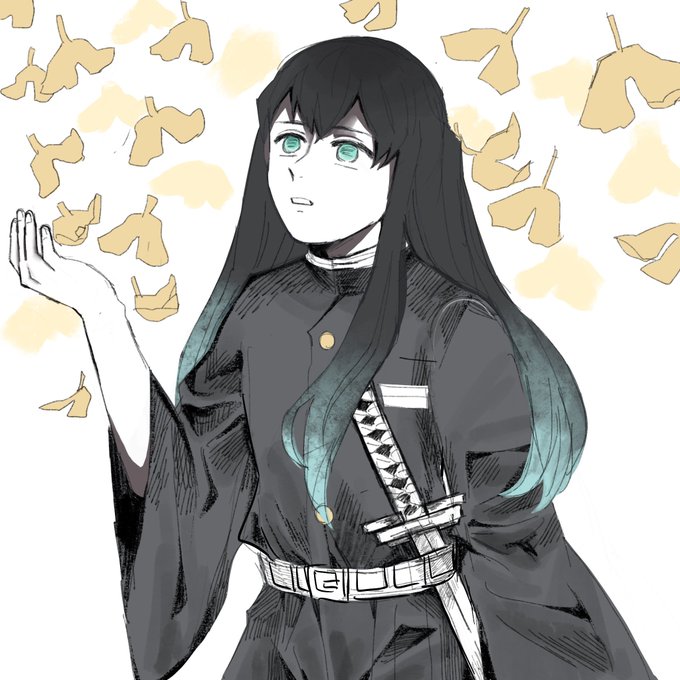 Sponty_TofuさんがTwitterに投稿した時透無一郎(鬼滅の刃)のイラスト。