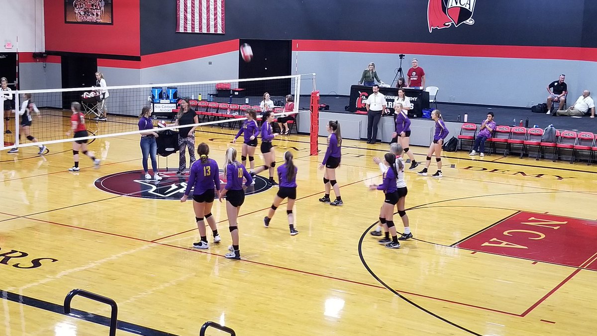 Lady Bears about to get started at New Covenant Academy.  Go Bears!