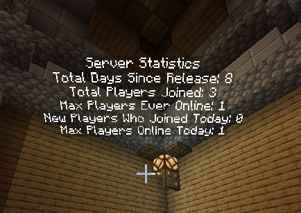 Realm4Ever2000's tweet photo. First view of a neat little plugin for keeping track of server statistics, what other stats should i add to this? https://t.co/iF9s6DH86I