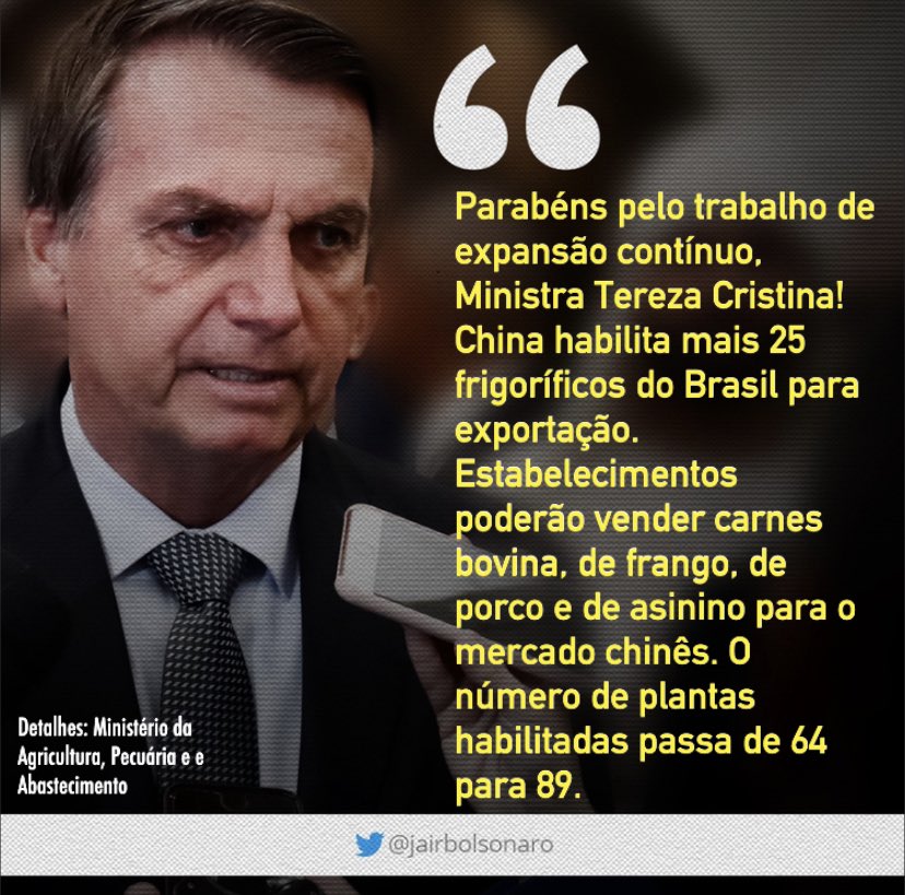 CarlosBolsonaro's tweet photo. Mais uma conquista expressiva para o desenvolvimento do Brasil! https://t.co/5NKXWHJNRQ