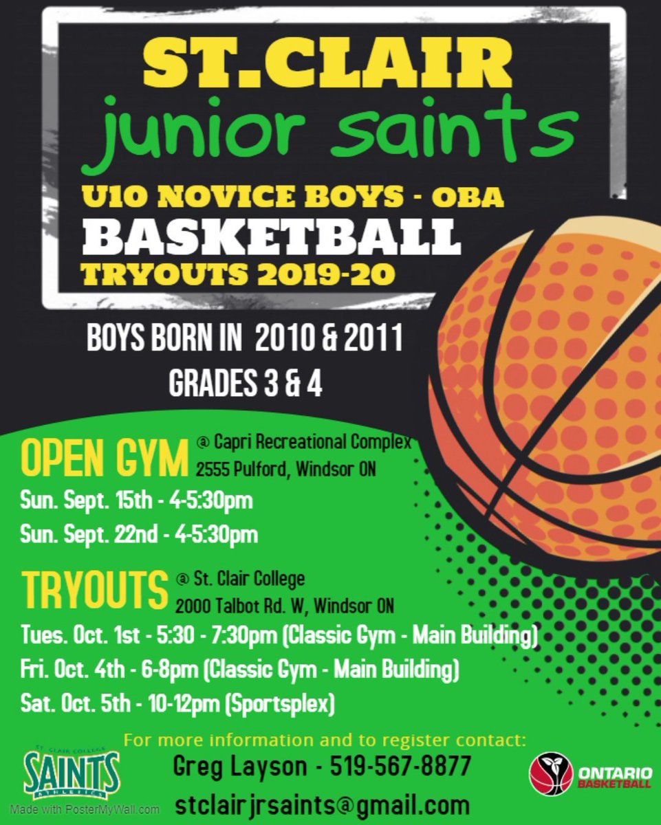BIG NEWS: Open gym time has arrived and we've finalized our tryout schedule for Novice Boys in Grades 3 and 4. Please see the flyer, reach out, drop in and try out!