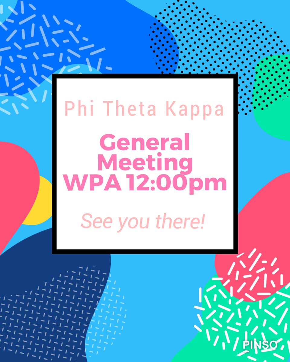 MARK YOUR CALENDARS 📆 Pi Epsilon’s 1st PTK General Meeting is exactly ONE WEEK FROM TODAY! 12:00pm at the WPA (in the honors Lounge) —> Be sure to stop 🛑 by to hear information about the Common Application, Jack Kent Cooke Scholarship💰+ much more! 🤩 #IAMPTK #PTKproud