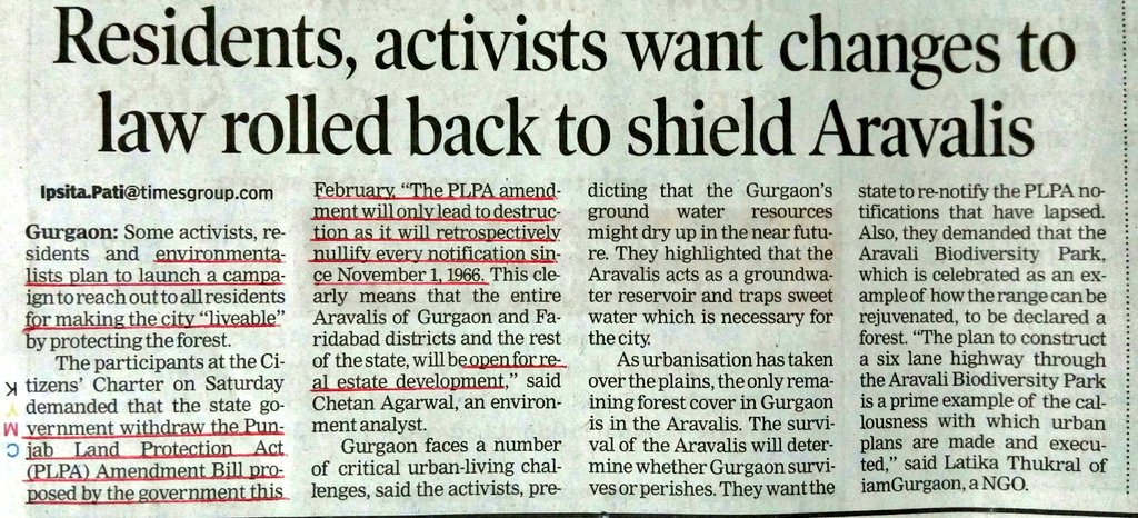 Ravi08410222's tweet photo. #AbwFraud
#PLPA #amendment mean #removing #NCR's #lungs fm #body& #destruction f #ecology
Y #dont #lawmakers bring #steep #fines 2 #instil #fear f #laws 4 #protecting #trees/#Aravali #forests fm #landmafias& #minemafias #similar 2 #MVAct?
#Fact is its #cashcows 4 #netas #nexus https://t.co/VaQIb0Pbwz