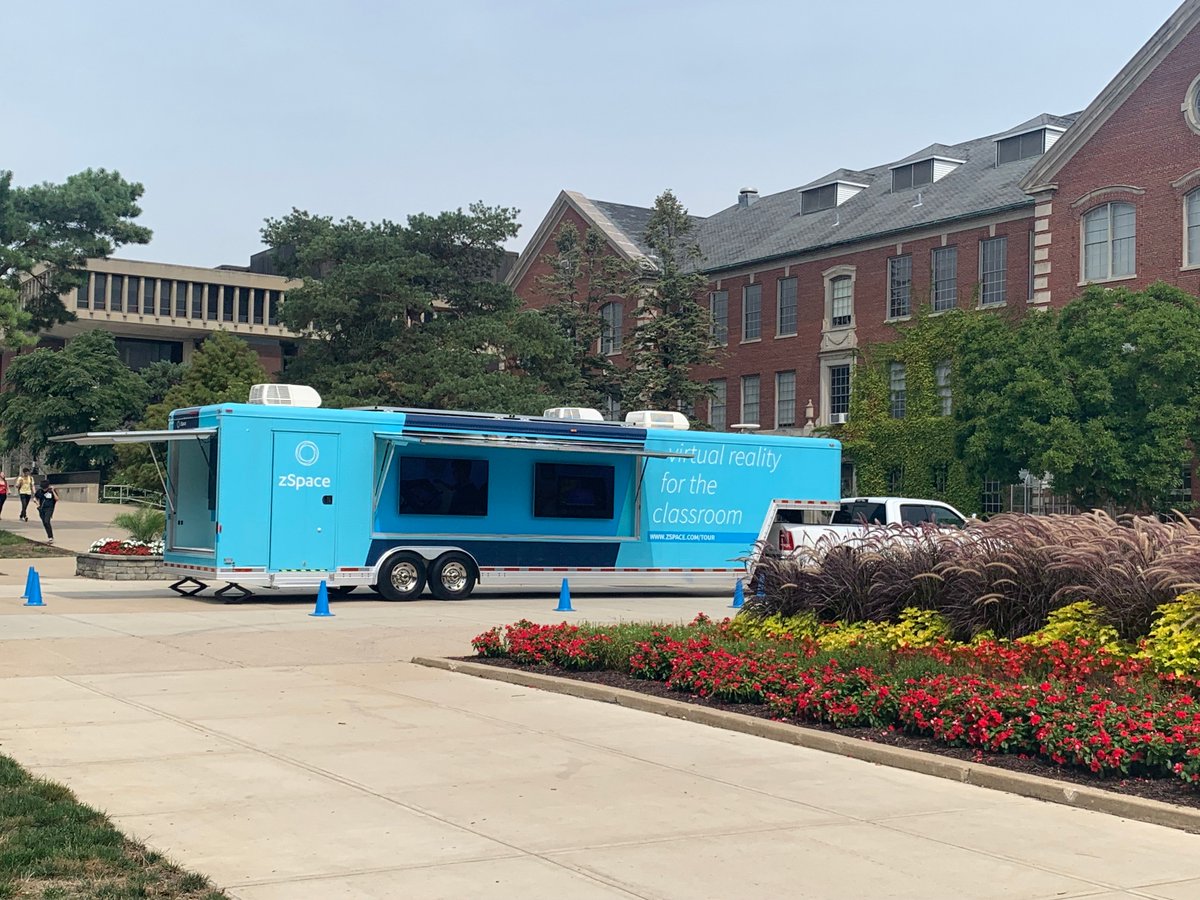 Metcalf students and staff loved visiting the <a href="/zSpace/">zSpace</a> mobile classroom on the <a href="/IllinoisStateU/">Illinois State</a> quad today! #edtech for all ages!