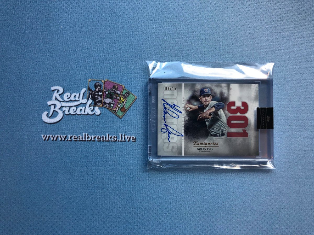 RealBreaksLive's tweet photo. 2019 Topps Luminaries Nolan Ryan Masters of the Mound Auto /15
.
.
.
@Topps #realbreaks #boompoodle #showyourhits #whodoyoucollect #topps #toppsbaseball #toppsluminaries #luminariesbaseball #casebreak #groupbreak #mlb #baseball #baseballcards #nolanryan #rangers #togetherwe https://t.co/rCXUUVNEZ6