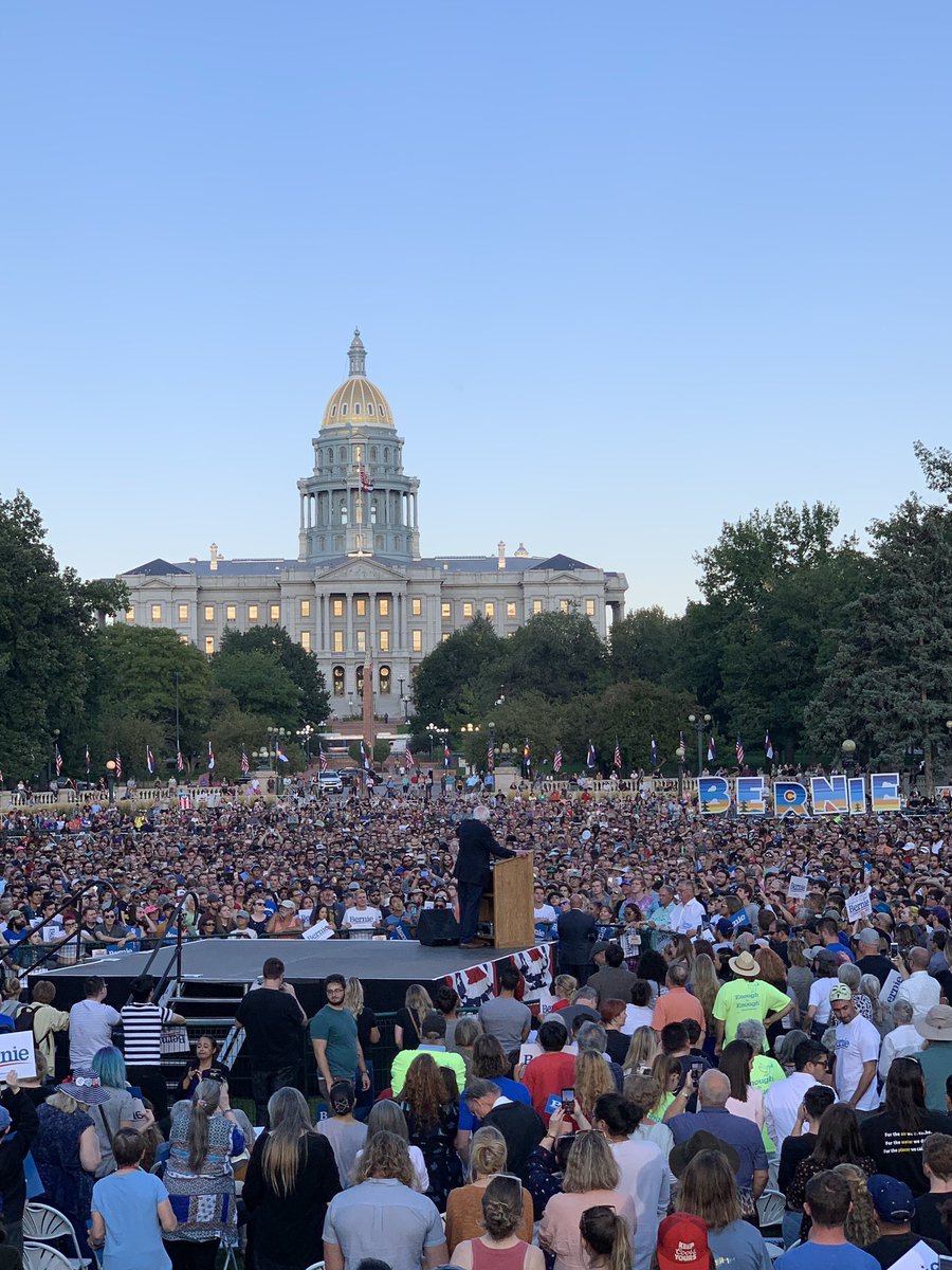 the_vello's tweet photo. Over 10k supporters came out in Denver tonight.
The revolution is alive and well. https://t.co/eRZHatjr7t