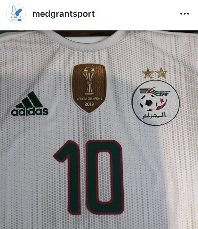 Algeria FC 🇩🇿⚽️ on Twitter: "🇩🇿 The new Algeria jersey with the  champions badge will be available starting on September 19th in Algeria at  the Medgrant store in Mohamedia Mall (Algiers), Medgrant