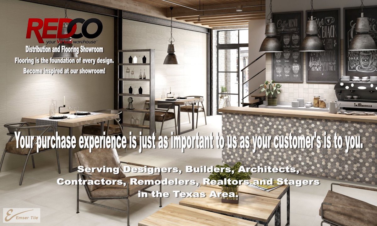 FlooringRedco's tweet photo. If you are unable to join your customer at our show room, let Redco help you by working with your customer to enhance their overall selection and purchasing experience. #Redco #Flooring #Floors #Tile #Commercial #Emser #Interiordesign #Architecture #Design #Builder #Contractor https://t.co/CwwES6u42x