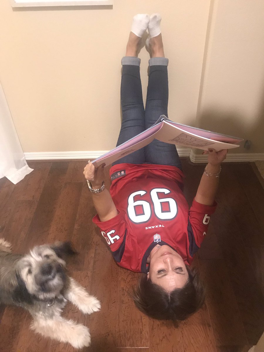 seannettie's tweet photo. After working on maps, had to show my students that I too have to read like they do. #readinghomework #bingo #readwithlegsupintheair #granddogishappytoo  @JennGallier @SheridanCFISD @CFISD_ELAR2_5 https://t.co/Z6gMc1k61J