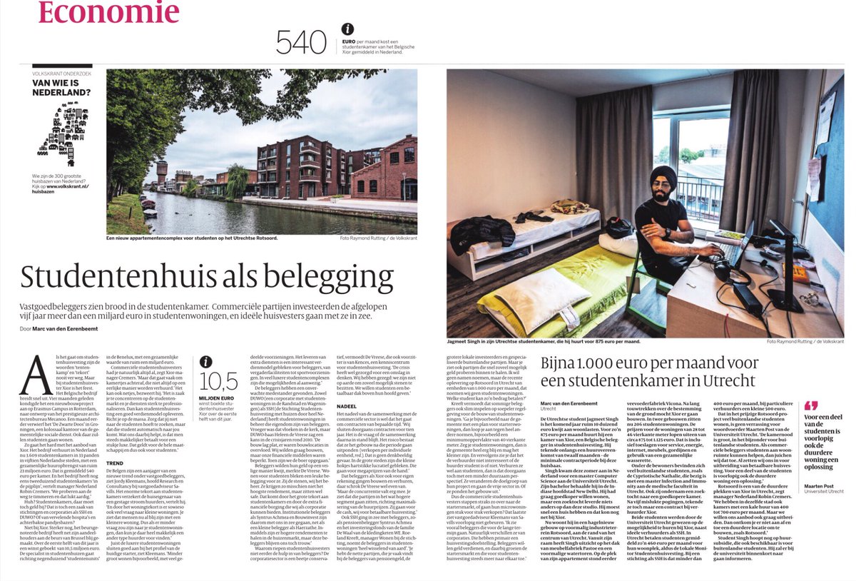 Bijna 1.000 euro per maand voor een studentenkamer in Utrecht...