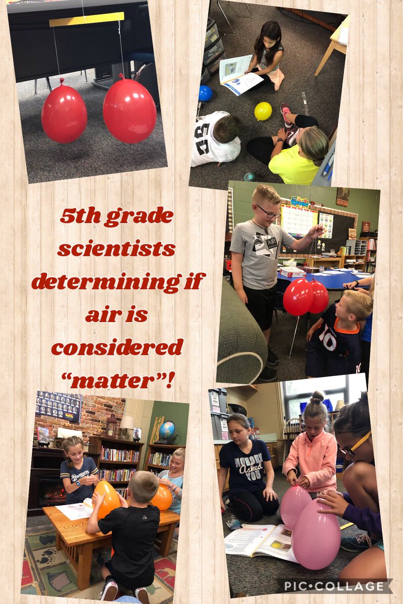5th graders are practicing their scientific skills to determine through predictions and experimentations to determine whether air is matter, a material that has mass and takes up space. Really impressed with the critical thinkers in this activity! <a href="/PCSD_FV/">Fairview Elementary</a>