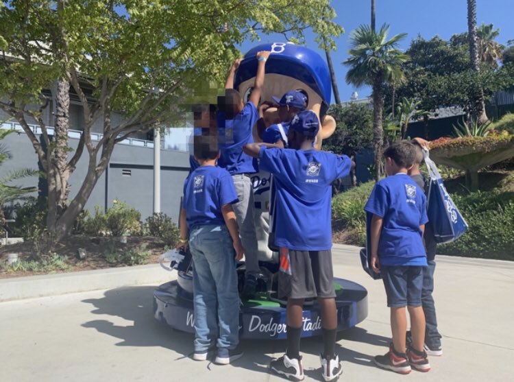 happytrailscamp's tweet photo. Happy Trails had a home run reunion! We took 100 of our campers to see the @dodgers game yesterday! Thank you #K4DB 💙⚾️ #Dodgers #Fostercare #HappyCampers https://t.co/oaUVoaFI09