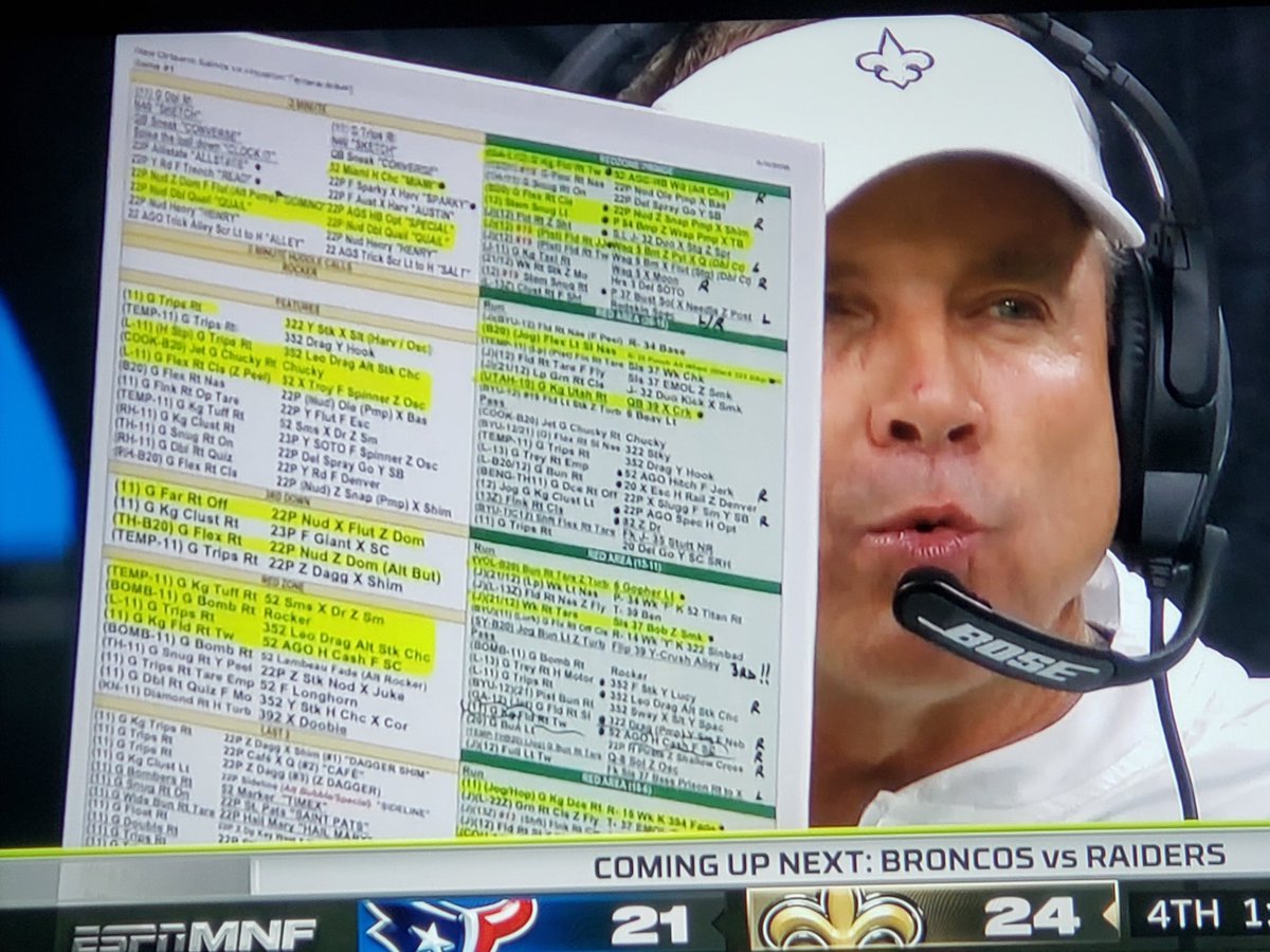 jb4runner's tweet photo. I hope these are dummy plays! #MNF #Saints #neworleanssaints https://t.co/6to448qWDy