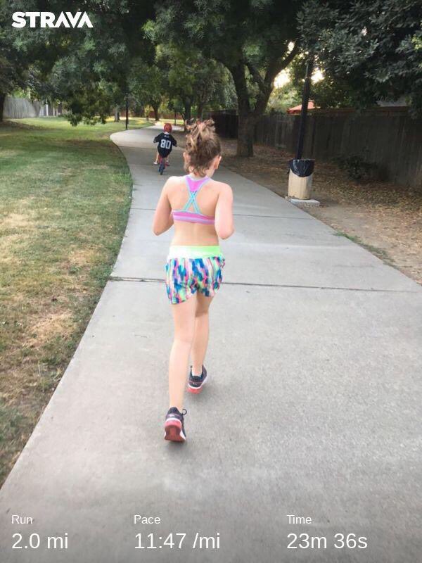 DinwiddieUNC's tweet image. 2 miles without stopping for this one. Think I’ll push her to 3 next week! #fsusdRunsThis