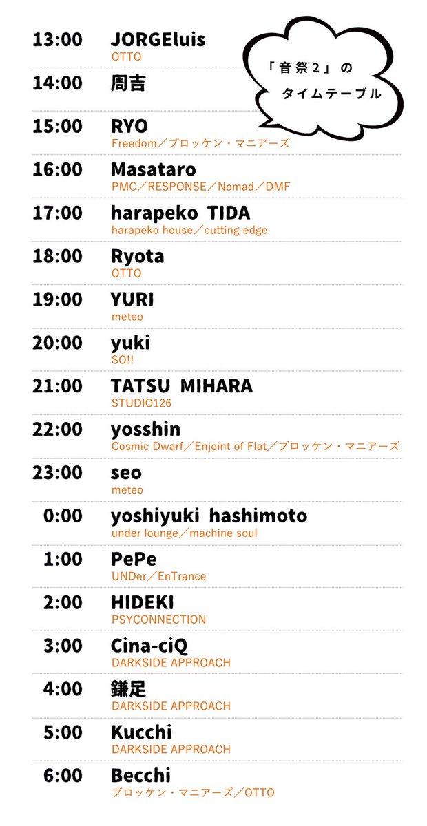 Kucchi_'s tweet photo. #FBRave も終わり、次の出演は広島尾道サカジャムベースにて開催される音祭です。
入場料2000円でBBQ食べ放題、9/14 13:00から翌7:00までです。負担のないタイミングで是非お越しくださいませ。
俺は朝5:00から1時間やります。夜明けに合いそうなトランスとかやろうかな～。 https://t.co/ukNE8hjPNO