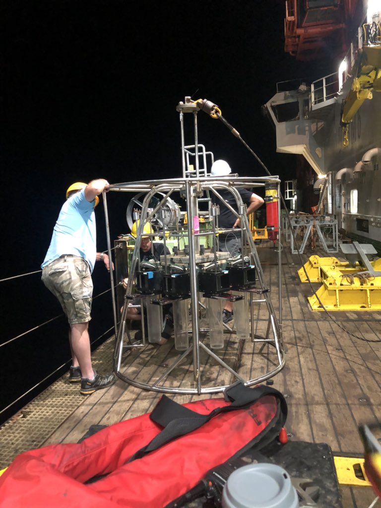 chloriteclayre's tweet photo. CTD done, multi-beam survey done, coring point located, now time for mega-corer deployment! BRING ME SOME SEDIMENT PLEASE 🚢#congocanyon #expedition2019 #sedimentsampling #coring #EPS #organiccarbon #clays #RQ #phdlife https://t.co/2KaSs0rr4V