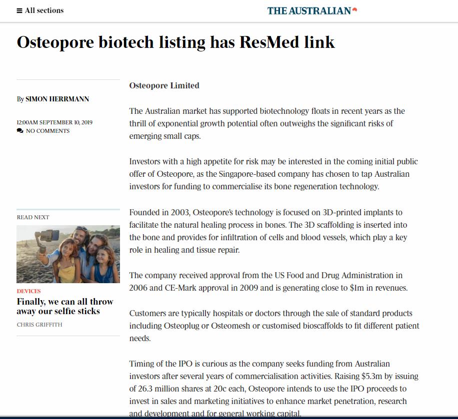 WiseOwlDotCom's tweet photo. Opinion: Investors with a high appetite for risk may be interested in the coming initial public offer of #Osteopore $OSX #IPO #ASX

https://t.co/LmHyT5szcm https://t.co/WiyWpoIDdC