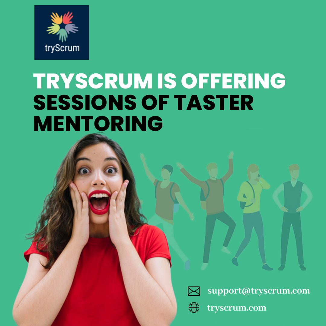 try_Scrum's tweet photo. #tryScrum is offering sessions of #TasterMentoring
Book the calendar for getting a taster session of mentoring if you are just as passionate to achieve your goals.
To know more, log onto https://t.co/qssClnme8N
#AgileScrumMasterCertification #ScrumCertificationCourseBengaluru https://t.co/b2SmAgRoGP