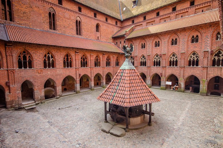 Water wells in the courtyards where possible, or aqueducts where needed. Europeans built thousands of these from the classical ages right into the modern times. It would mean far lower water infrastructure costs, and I doubt anyone would waste water they had to pull themselves.