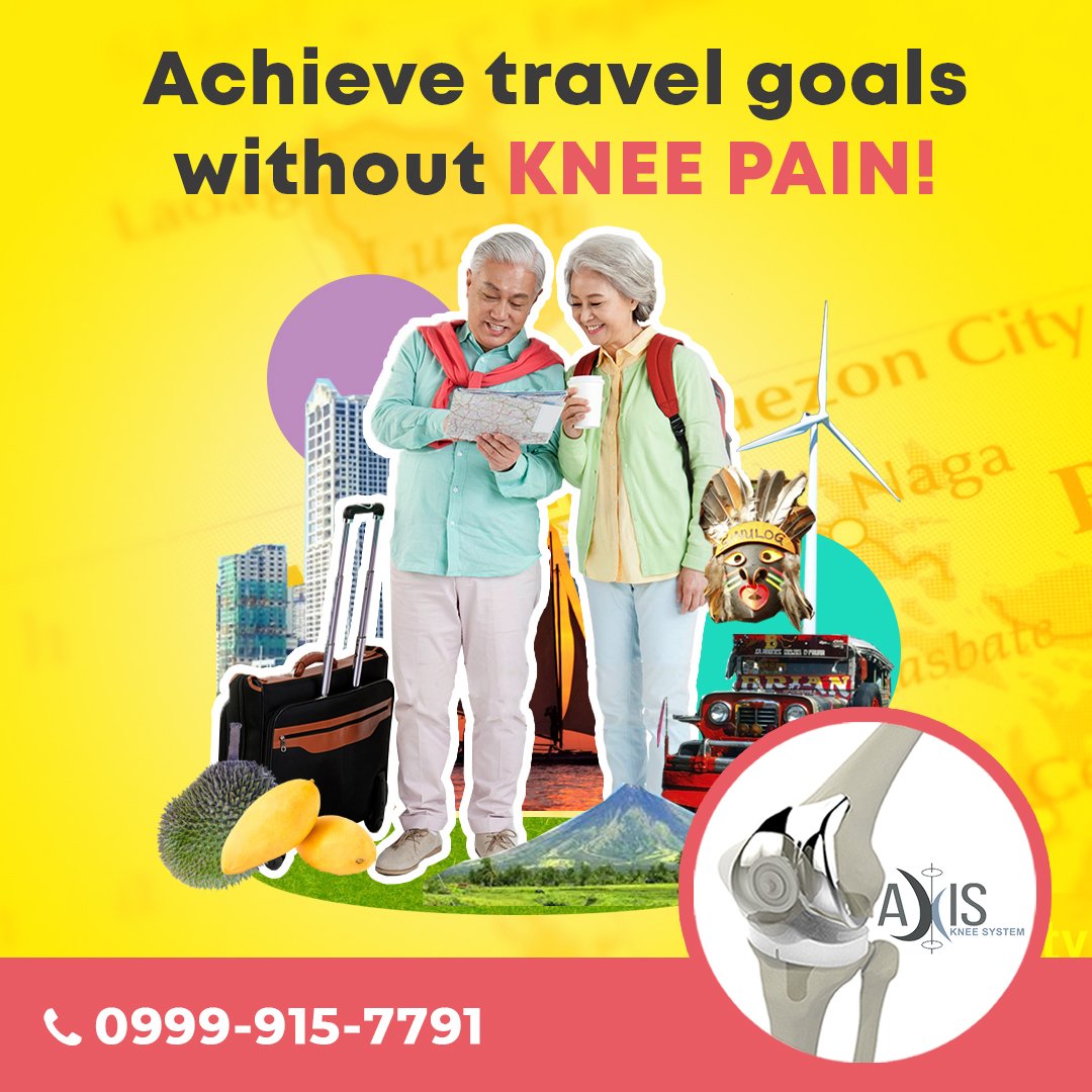 OII_ortho's tweet photo. Now is your time to visit the places you want WITHOUT THE KNEE PAIN! 🙂 Send us a message for inquiries on how to avail this high quality and cost-efficient total knee replacement or call us at 📲0999-915-7791 or 0977-635-7461. https://t.co/7VwTyRGpQr