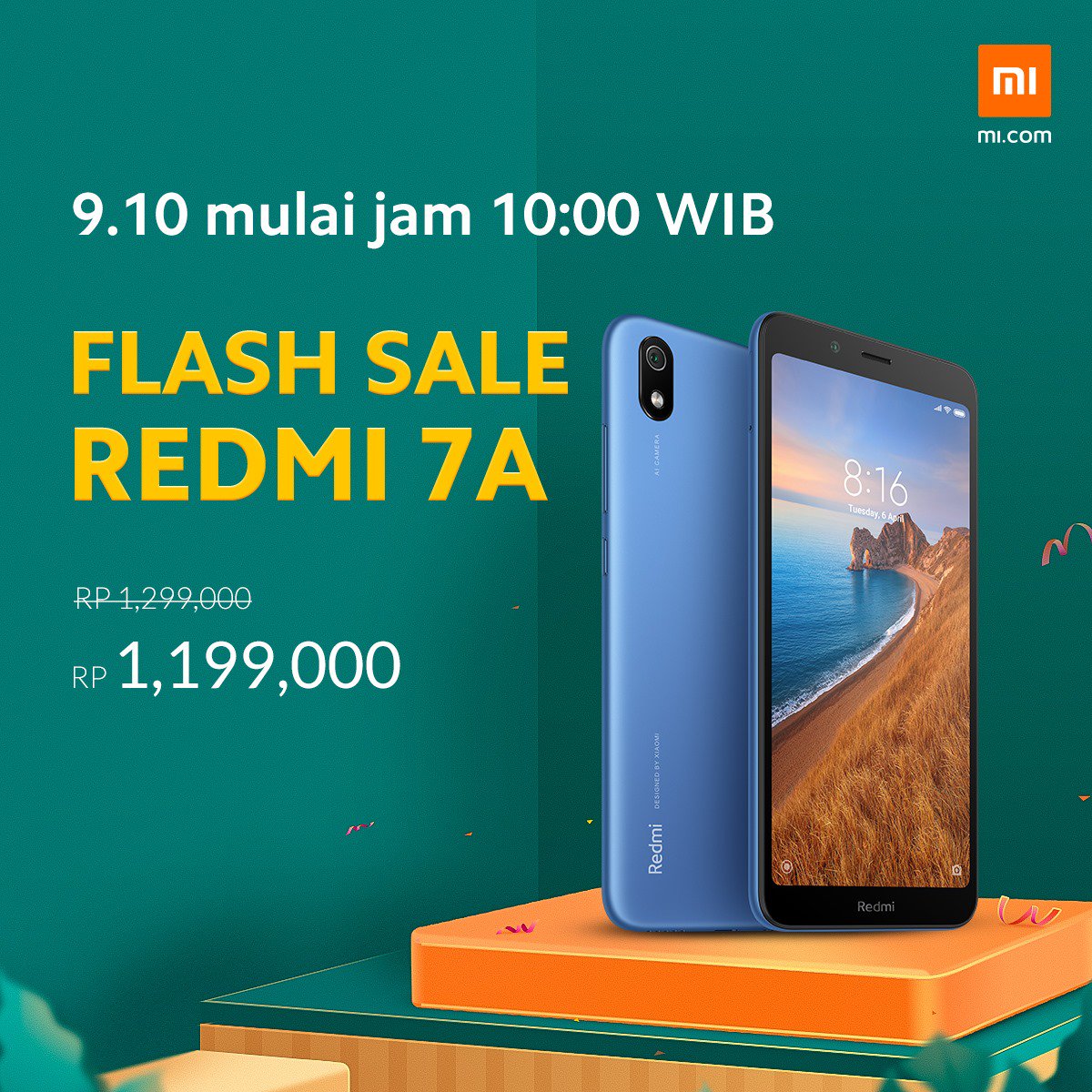 XiaomiIndonesia's tweet photo. Sale di https://t.co/frQZE0gwi2 masih berlanjut, lho. Jam 10.00 WIB nanti ada flash sale #Redmi7A!

Tersedia juga berbagai produk #Xiaomi yang didiskon s.d 20%, lho! Makanya, yuk kunjungi https://t.co/dSBhUJApUA

#XiaomiIndonesia #mendingresMI https://t.co/iJ9RXkq0qb
