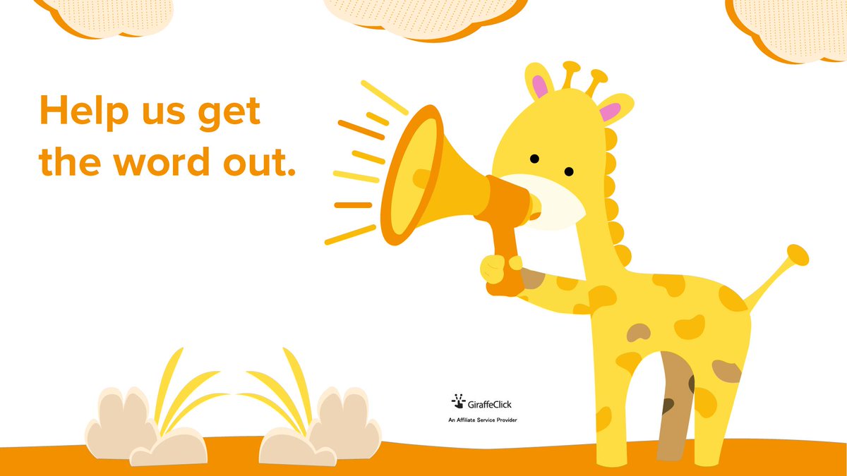 Giraffe_Click's tweet photo. You make a living by what you get, and you can make a life by what you give. Help a friend and tell them about this campaign!
Know more about it here: https://t.co/Sv2EH7wx57
#Affiliate #AffiliateMarketing #AffiliateProgram #GiraffeClick #Subaffiliate #Referral #Campaign https://t.co/y4pHWVomRU