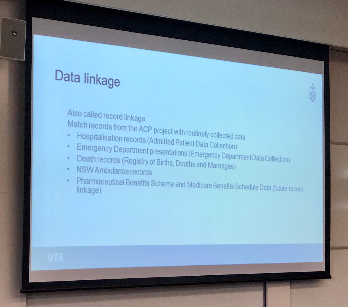 Kate Marshall, PhD (@marshallkateh) on Twitter photo #ACPSymposium19 Prof. <a href="/AndrewHayen/">Andrew Hayen</a> speaking on data linkage in the #ACP project. We can learn a lot from using linked data in health research. As you can see, there’s a lot of data out there! Watch out for our groups findings at 18months 🧐 #ACPSymposium19 Prof. <a href="/AndrewHayen/">Andrew Hayen</a> speaking on data linkage in the #ACP project. We can learn a lot from using linked data in health research. As you can see, there’s a lot of data out there! Watch out for our groups findings at 18months 🧐