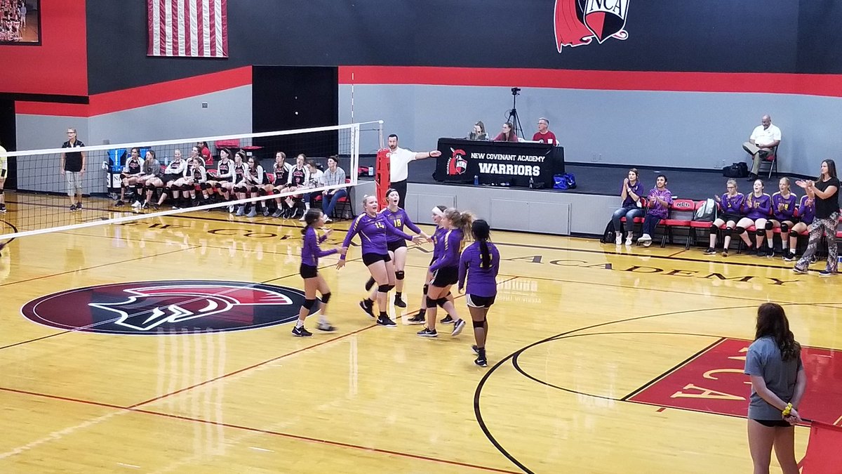 JV Lady Bears outlast NCA in three sets. 22-25, 25-19, and 28-26.