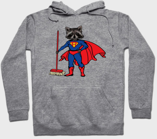 sketchpets's tweet photo. This raccoon has one superpower: cleaning! Get the hoodie at https://t.co/YWET6o3ILF
#raccoon #rocketraccoon #raccoonlove #raccoonofinstagram #loveanimals #marvel #superman #batman #dccomics #dc #justiceleague #marvel #comics #AvengersEndgame #avengers #backtoschool #MondayMood https://t.co/3gluOUTEXy