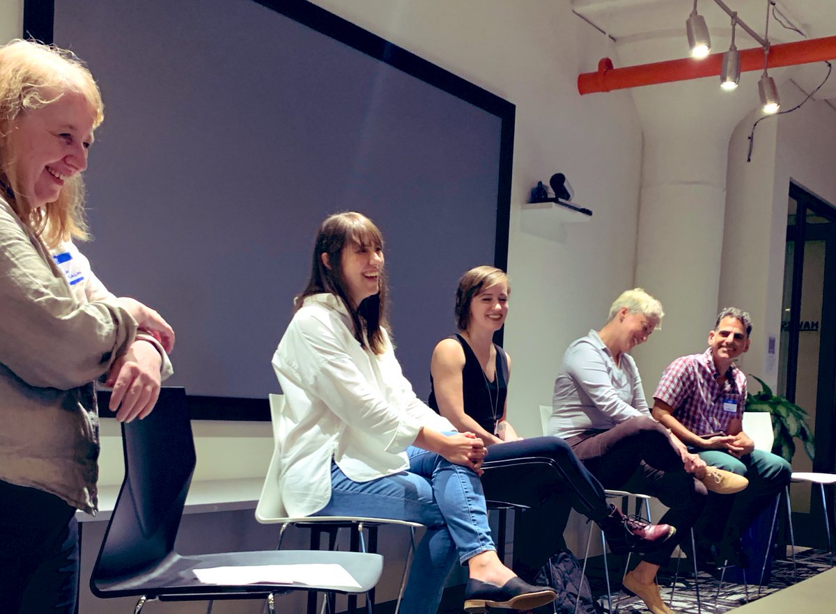 Enjoyed hearing everyone’s journeys from the XR Design Salon meetup tonight.
“There is no linear path to XR” —each took such a different path!
Thanks for sharing <a href="/ImmerseMint/">Hannah Mintek</a> (and other panelists who’s Twitter I don’t know)
#AR #VR #Seattle #XR #XRDesignsalon