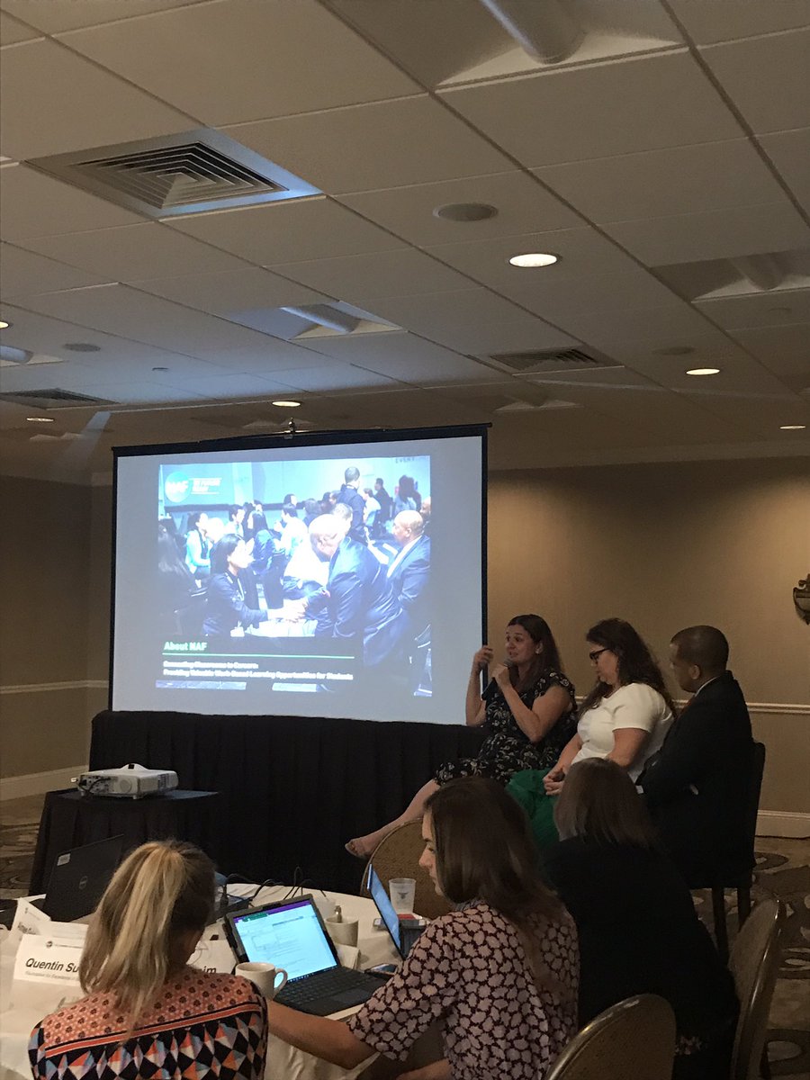 ast_haley's tweet photo. Loved learning about the positive impact that business/education partnerships have on a local level by creating opportunity for all students. Huge thanks to @YouthForceNOLA and @NAFCareerAcads @nyctiffanys for sharing the amazing work you are doing! @USCCFeducation #blfp19 https://t.co/65kkLZMFKX