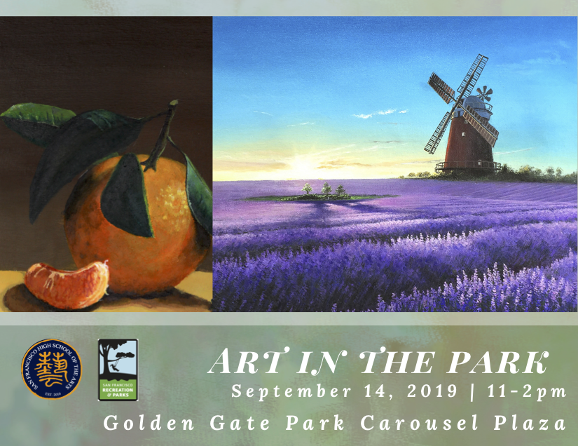 hsartssf's tweet photo. Art in the Park. 
This Saturday. 
Golden Gate Park Carousel. 11A-2P. See you there! 
#artinthepark #artexhibit #sfhsarts https://t.co/c7I9aGuLRC