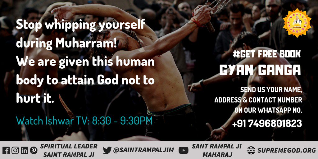 GRankwat's tweet photo. #MuharramUlHaram #MuharramUlHaram
Allah is happy with true devotion and not for more information about this unnecessary pageant, watch Sadhana TV from 7.30 pm to 8.30 pm https://t.co/QqCqDSdrIb