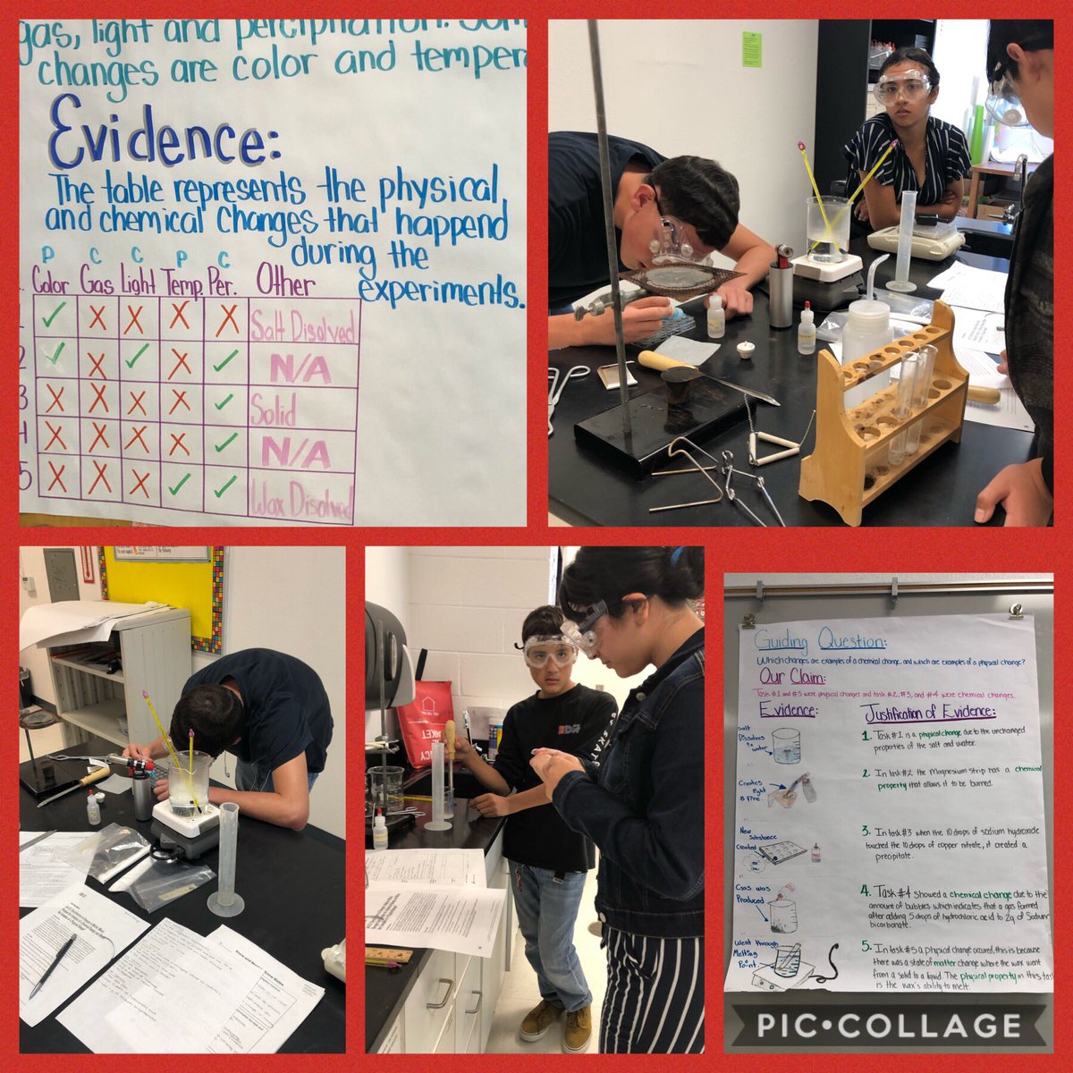Patriots are Identifying physical and chemical changes with their first ADI of the year. @ArgumentDriven <a href="/CecaScience/">CECA SCIENCE</a>