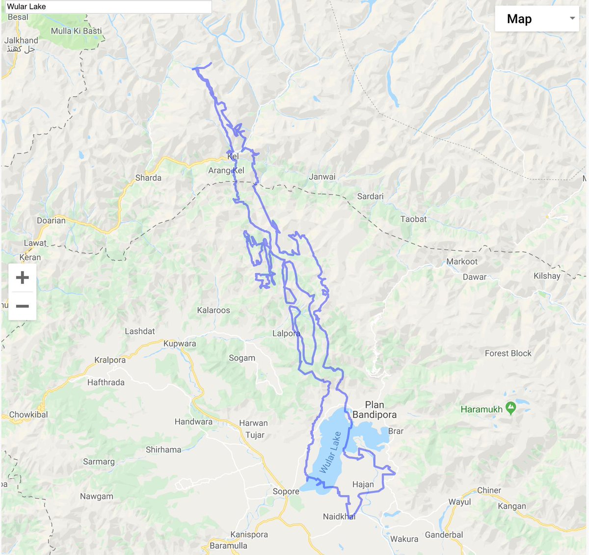 whizkidd's tweet photo. The largest natural freshwater lake in India is the Wular Lake. Here's how it compares against Vembanad. #GeographyofIndia #geography https://t.co/4uQ3Jxp3UD