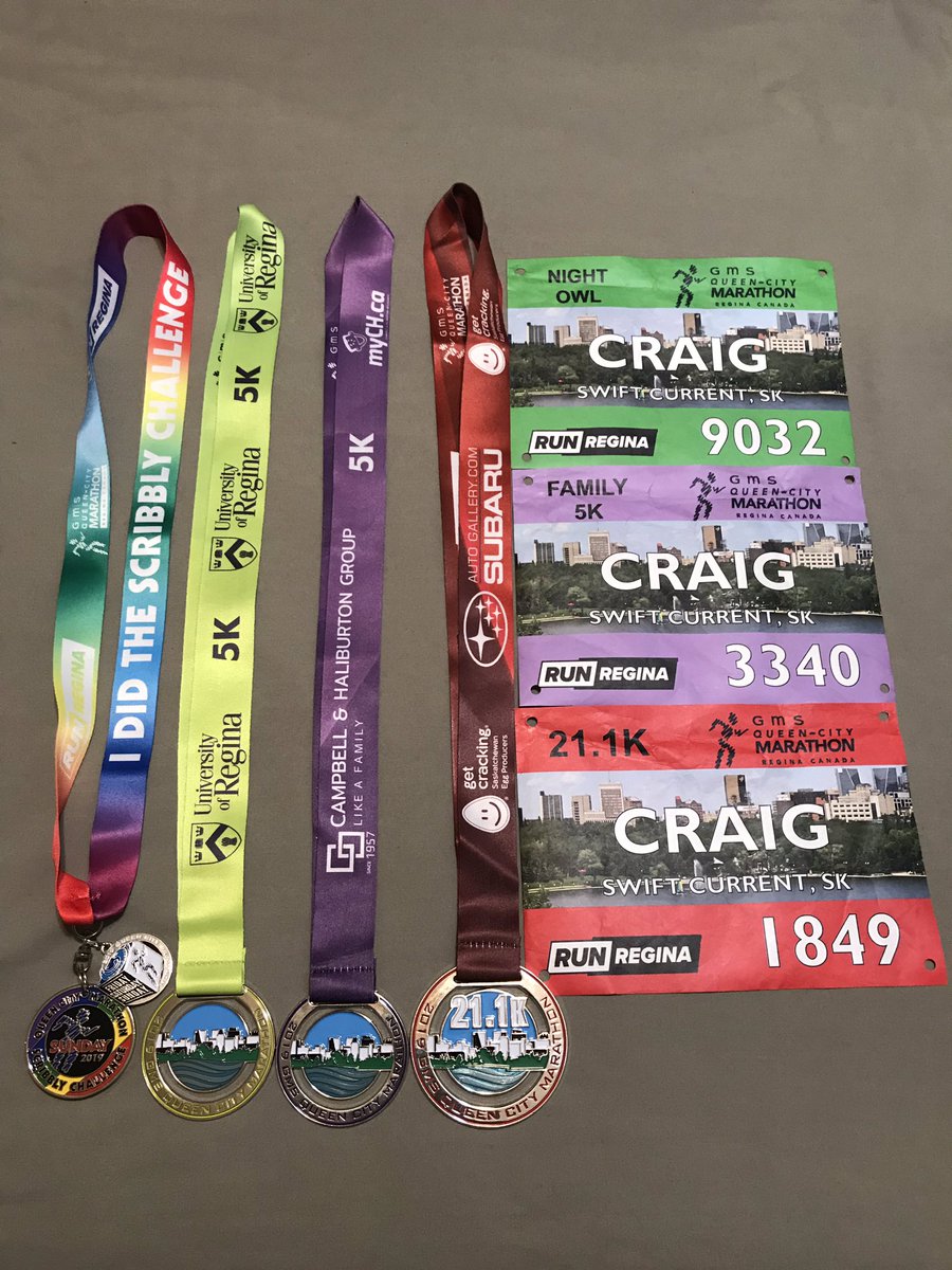 jebster15's tweet photo. Thank You @RunQCM for an amazing weekend!! 3 races, 3 PB’s!! Unbelievable!! Can’t forget 4 medals! Thankful for friends and family, and an amazing running partner! #QCM2019   #runner #scribblychallenge 
#itsallaboutthebling #personalbest https://t.co/wjlSuSotjC