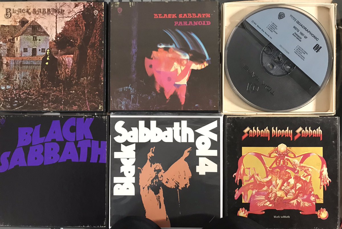 So, inspired by fellow Sabbath freak  @SabbathNation, I’m gonna try to post an organized display of my Sabbath goods. Any other nutty collectors, feel free to show whatcha got, compare, discuss.#1 Old style: Reels @perroju666  @Burn1ng_Chr0me @loinclothnation  @woodydelles