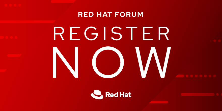 RedHatJapan's tweet photo. 【Red Hat Forum Tokyo 2019】
いよいよ、本日セッション登録開始!🎉 🎉
人気セッションはすぐに満席になるかも!?是非お早めにご登録ください!
https://t.co/Ouh5aAOhWm
#RFHT https://t.co/JDRZFzDJRL