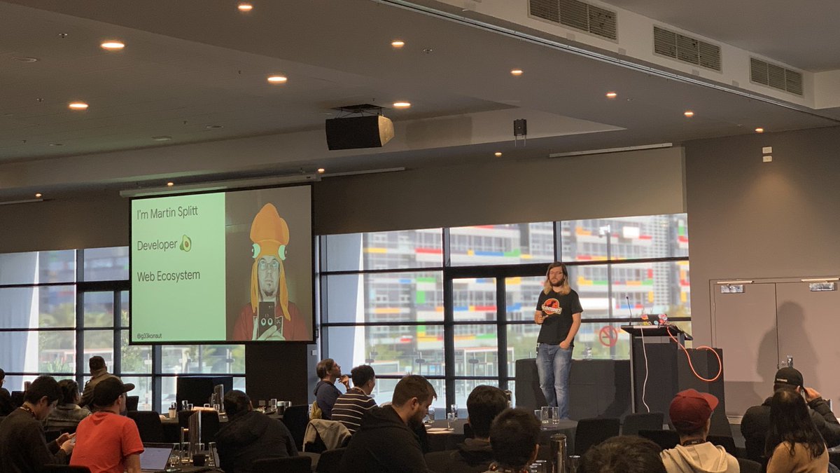 philnash's tweet photo. Weโre very lucky to have @g33konaut join us in Melbourne for @componentsConf to talk about SEO for JS devs.
#ComponentsConf https://t.co/QzveAcK41d